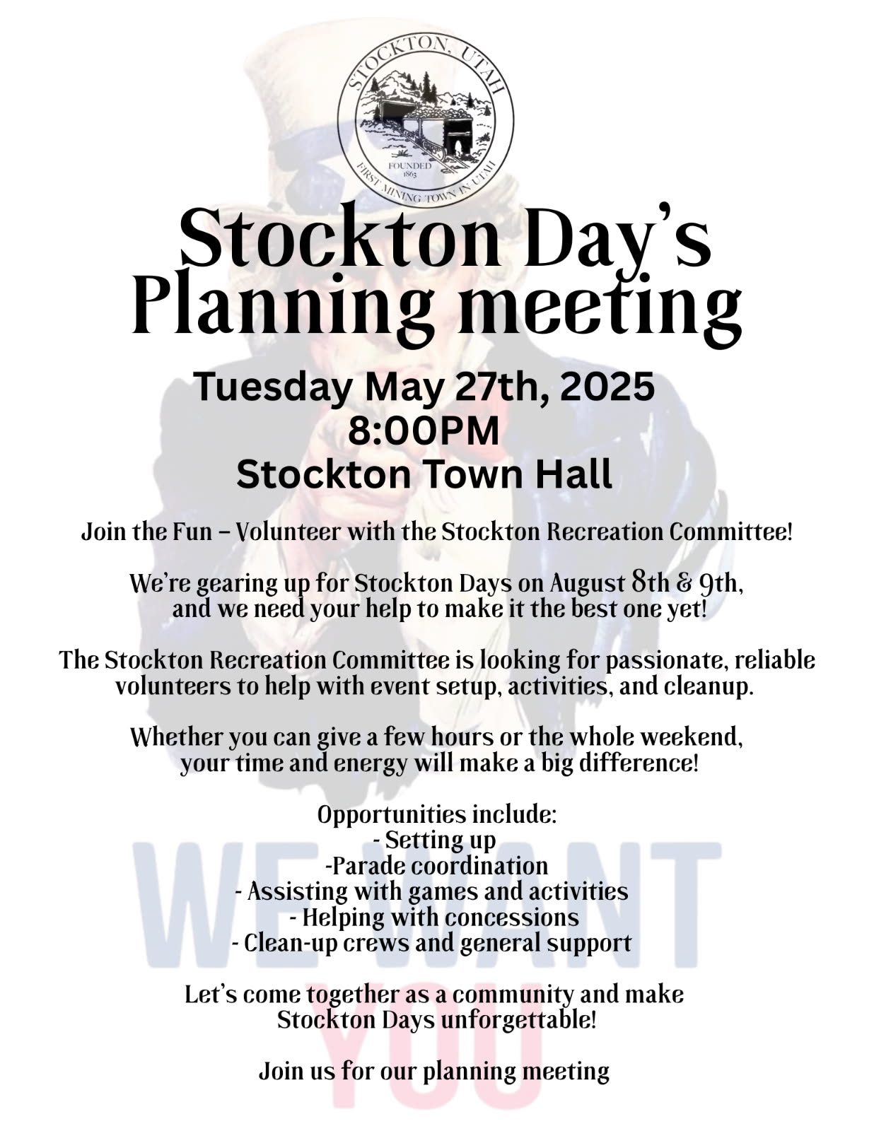 Stockton Planning Meeting Poster